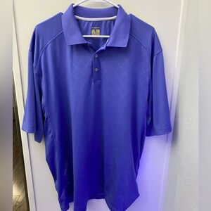 Pebble Beach Blue Polo Shirt Lightweight Performance Fabric